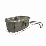 Jolmo Lander Titanium Military Canteen Kit,Outdoor Canteen Set Camping Titanium Cookware Set